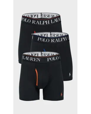 Polo Ralph Lauren Underwear 4Dフレックス マイクロファイバー ボクサーブリーフ 3パック ポロ ブラック - サムネイル2