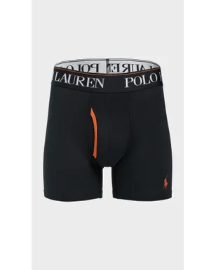 Polo Ralph Lauren Underwear 4Dフレックス マイクロファイバー ボクサーブリーフ 3パック ポロ ブラック - サムネイル3