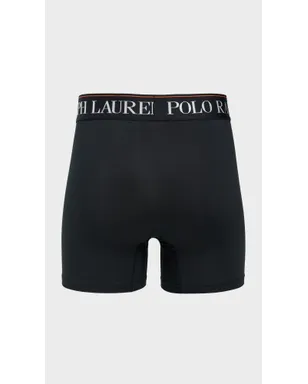 Polo Ralph Lauren Underwear 4Dフレックス マイクロファイバー ボクサーブリーフ 3パック ポロ ブラック - サムネイル4