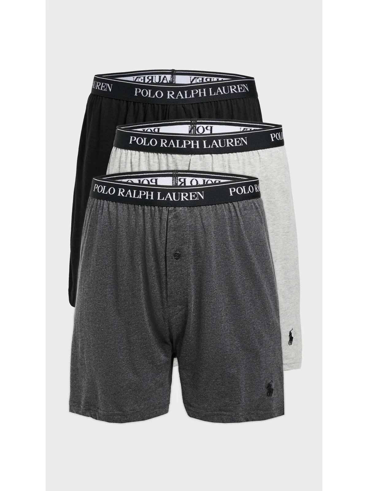 Polo Ralph Lauren Underwear ポロ ラルフ ローレン アンダーウェア クラシックフィット ニット ボクサー 3枚組 アンドオーバー/マディソン/ポーロブラック - 画像2