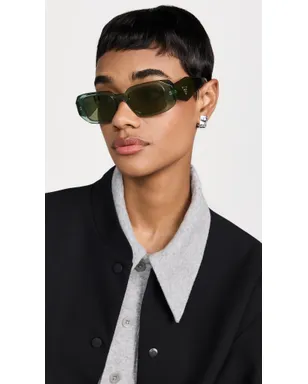 Prada PR 17WS 長方形サングラス 透明セージ - サムネイル3