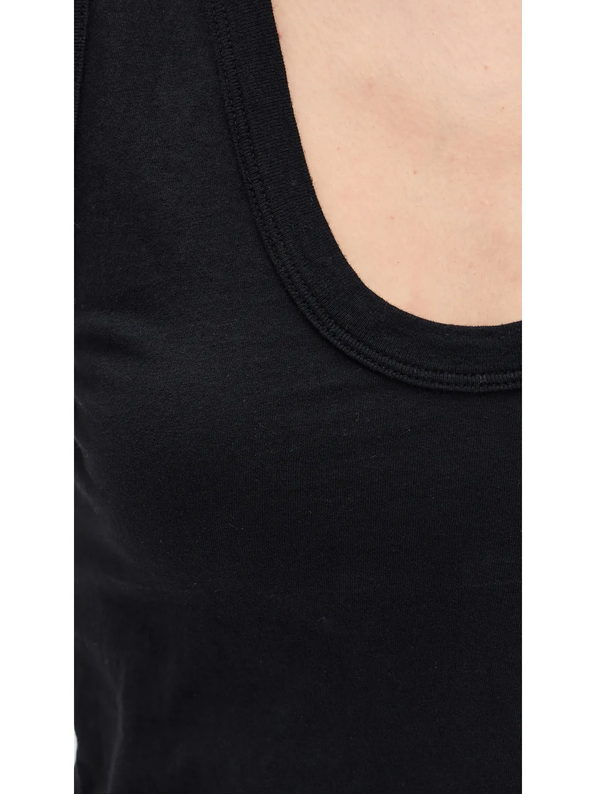 perfectwhitetee スクープネック タンクトップ（ブラック） - 画像6