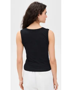 perfectwhitetee スクープネック タンクトップ（ブラック） - サムネイル3