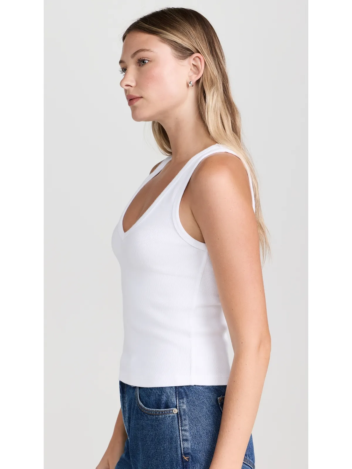 perfectwhitetee Vネック ブロンディ タンクトップ - 画像4