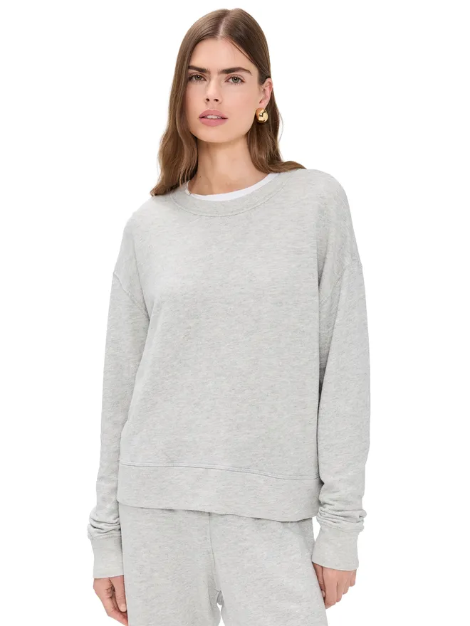 perfectwhitetee perfectwhitetee Tyler フレンチテリープルオーバースウェットシャツ ヘザーグレーの商品画像