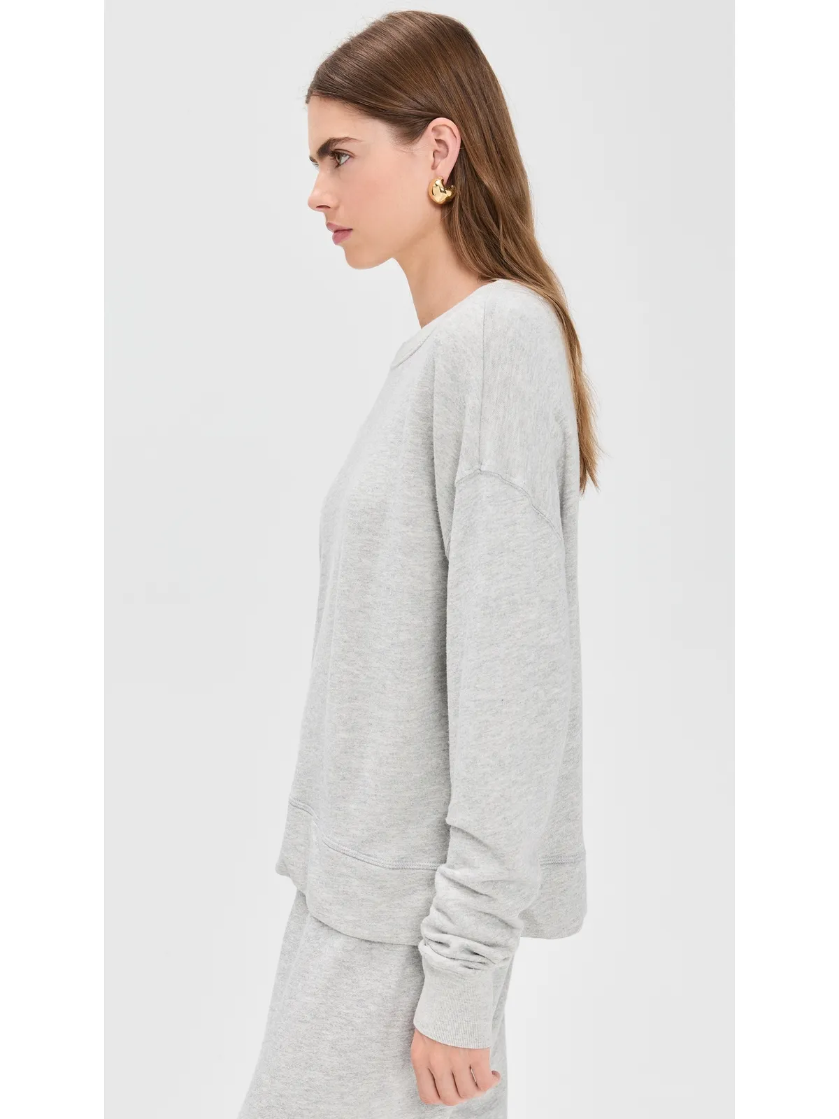 perfectwhitetee Tyler フレンチテリープルオーバースウェットシャツ ヘザーグレー - 画像4
