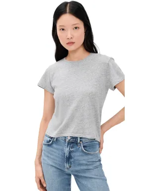 perfectwhitetee Lisa リサイクルコットン スリムTシャツ ヘザーグレー - サムネイル1