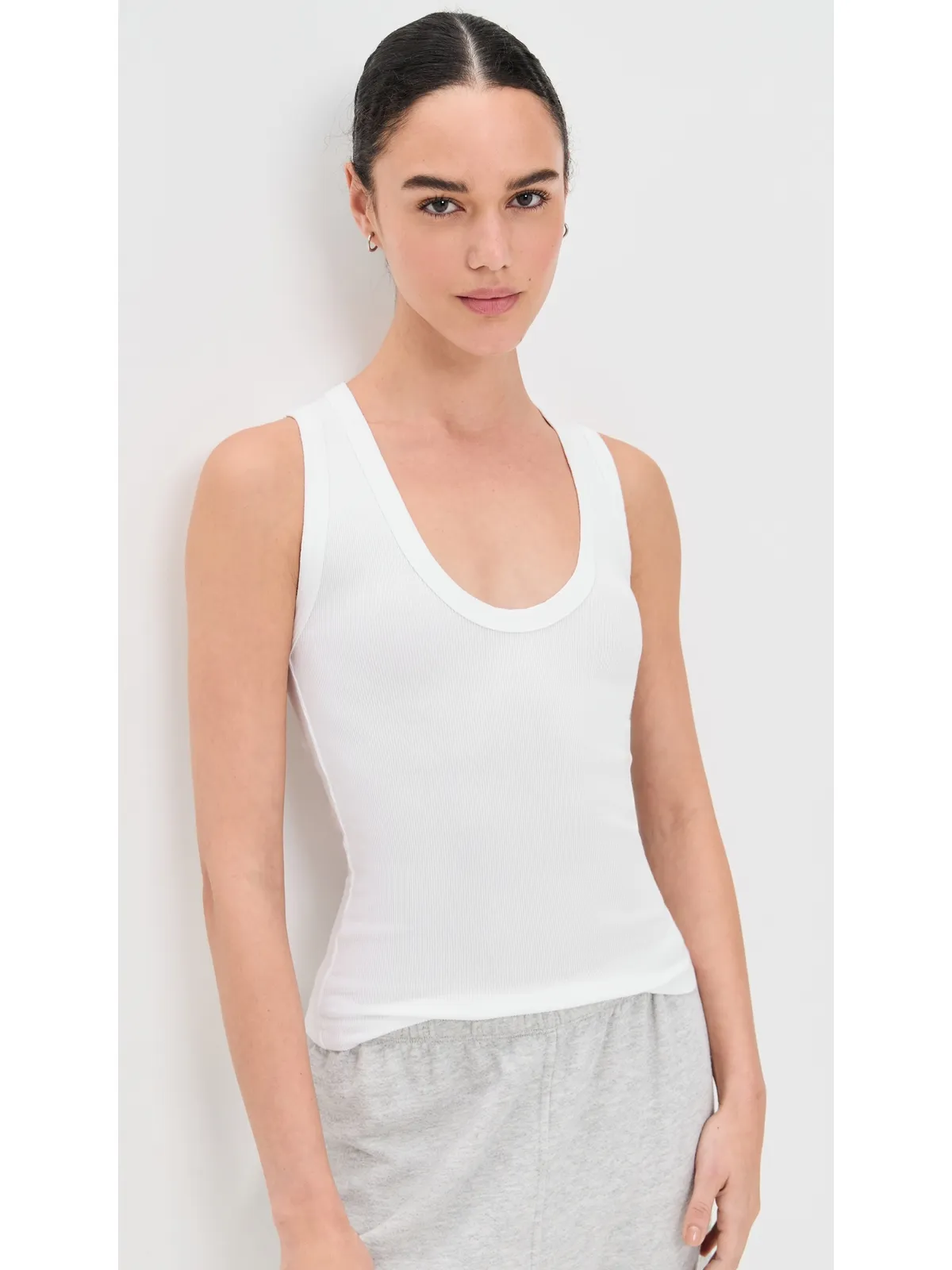 perfectwhitetee ジョーダン Uネック リブタンクトップ - 画像2