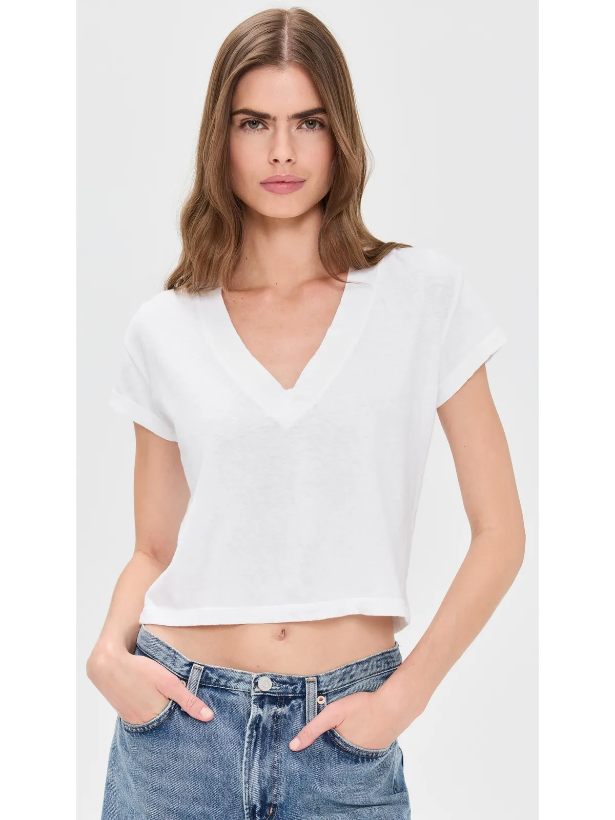 perfectwhitetee アラニス リサイクルコットン Vネック Tシャツ - 画像2