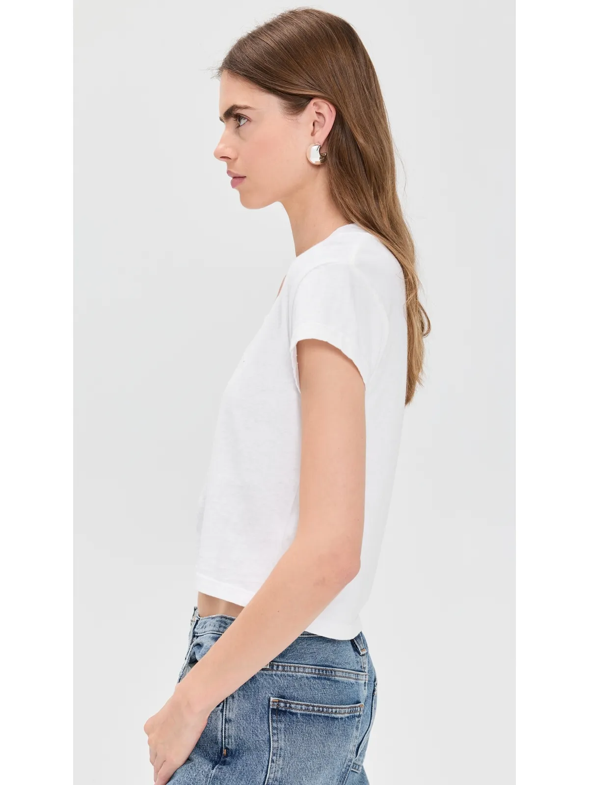 perfectwhitetee アラニス リサイクルコットン Vネック Tシャツ - 画像4