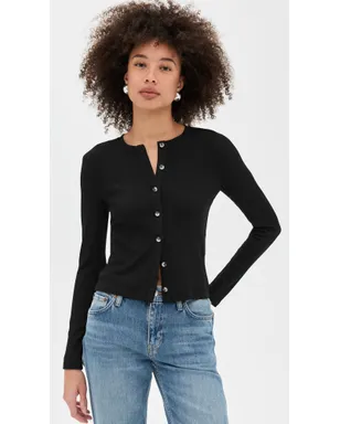 perfectwhitetee Maureen Luxeリブフィットカーディガン - サムネイル2