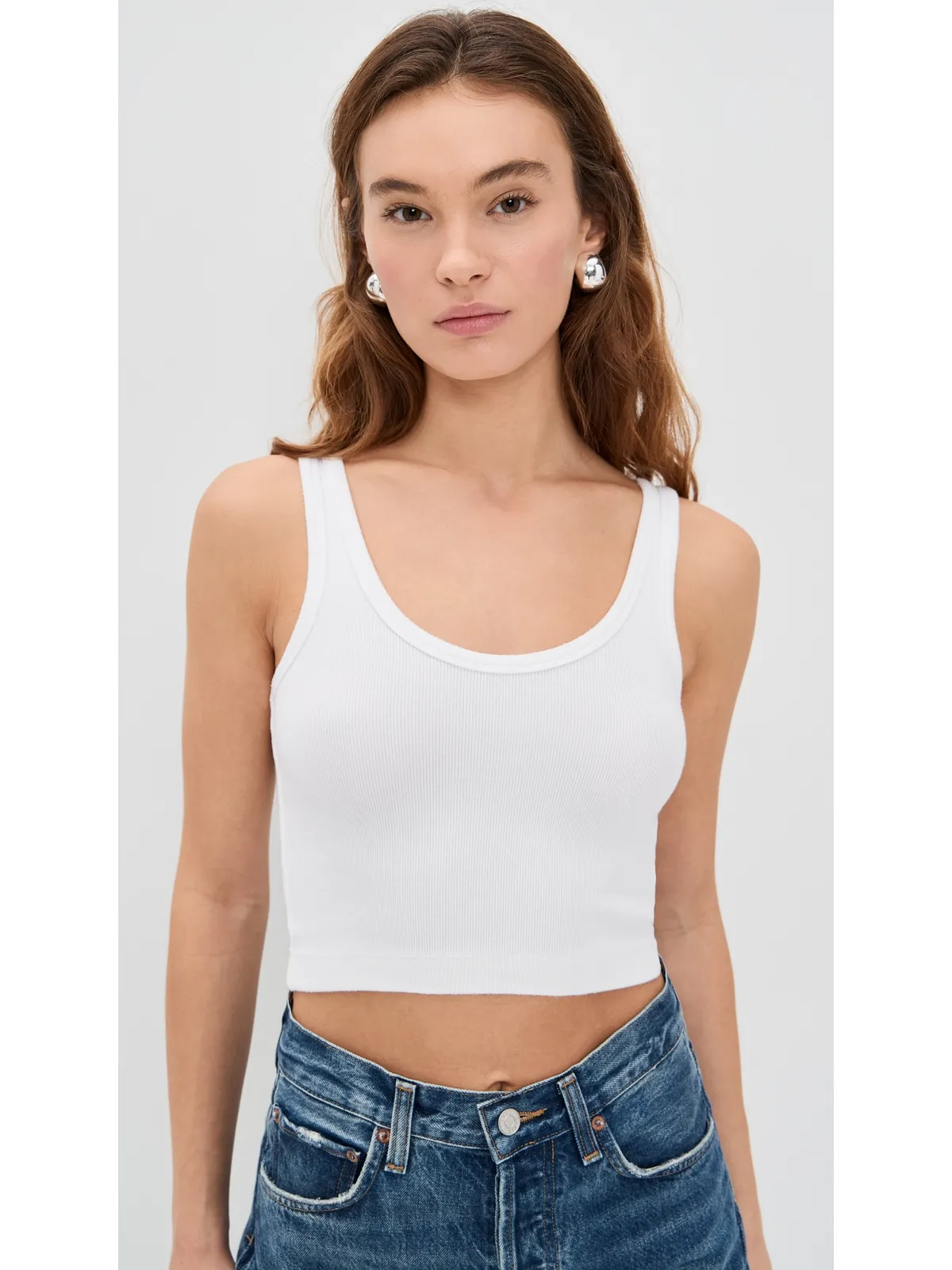 perfectwhitetee デイジー クロップド コットンリブ レイヤード タンクトップ - 画像2