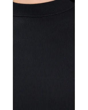 perfectwhitetee Lauryn Mock Neck Rib Long Sleeve Tee - サムネイル6