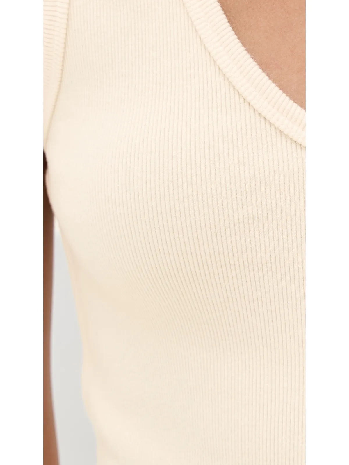 perfectwhitetee ストラクチャードリブVネックタンクトップ - 画像6