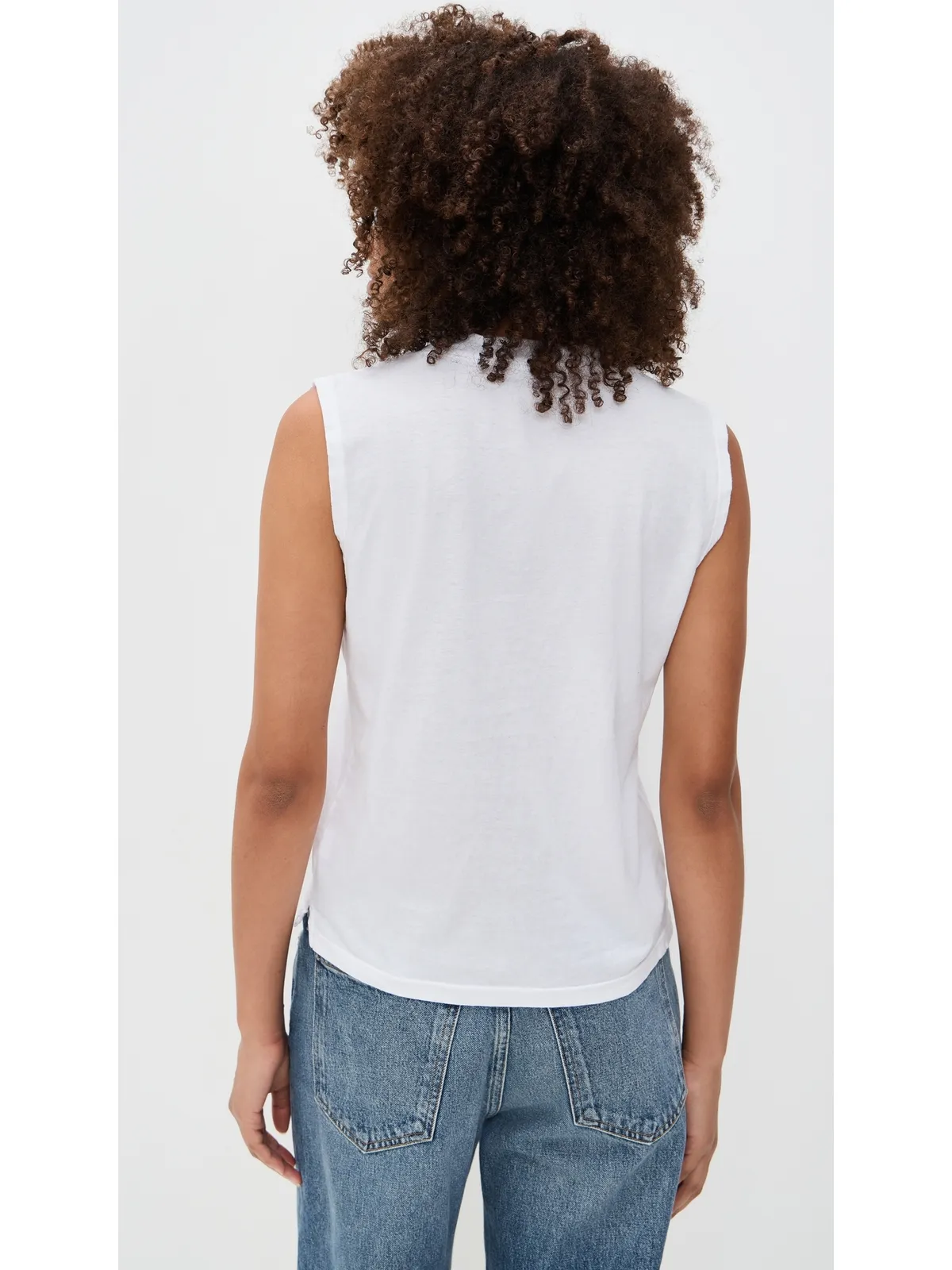 perfectwhitetee Margot コットン ノースリーブ Vネック Tシャツ - 画像3