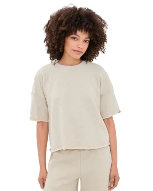 perfectwhitetee ショートスリーブ スウェットティー オートミール - サムネイル1