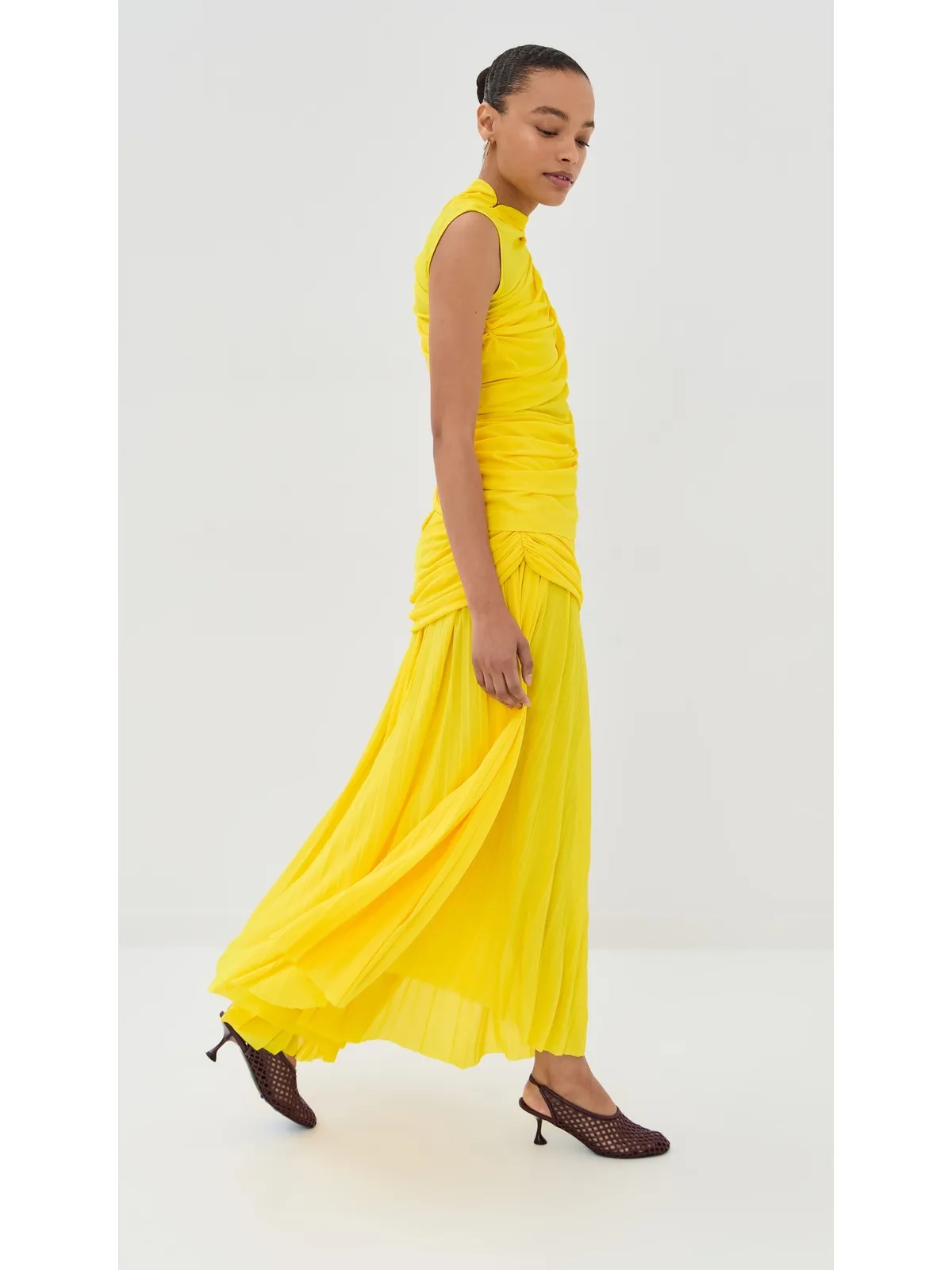 Proenza Schouler イリマ ツーピースドレス ゲージー ジャージー イエロー - 画像4