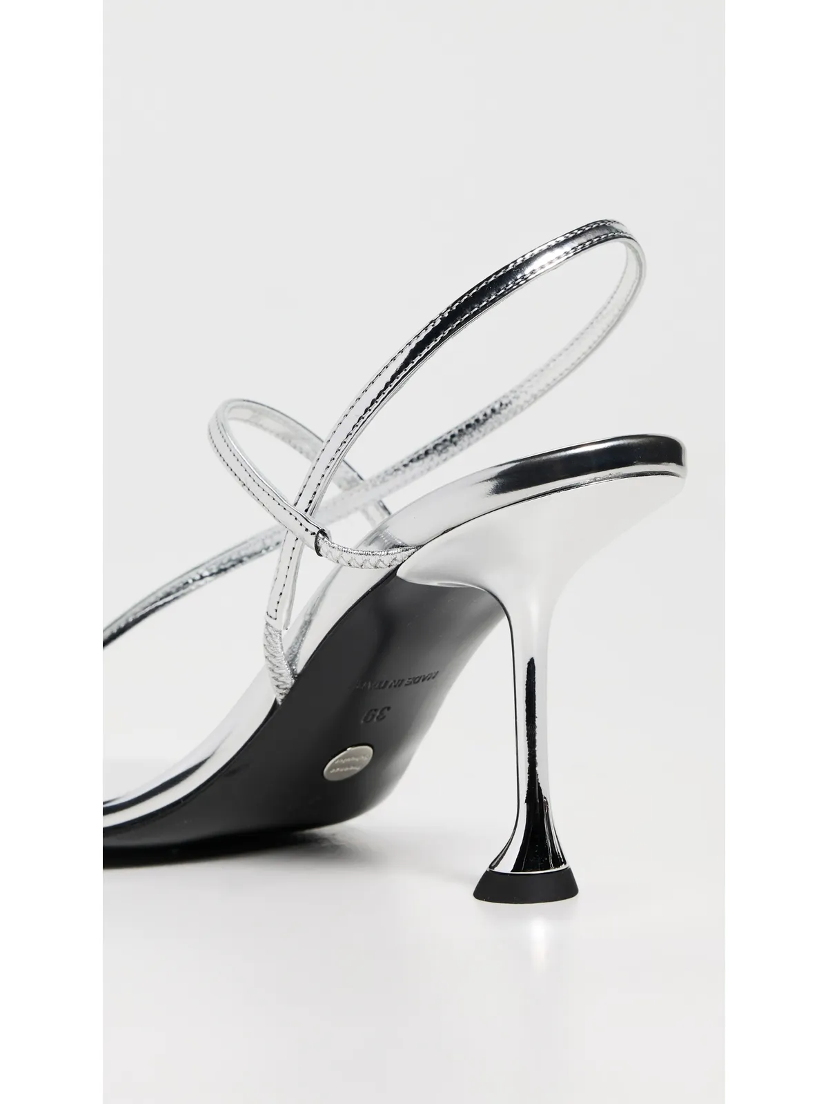 Proenza Schouler スリングバックサンダル（ミラーフォイル・シルバー） - 画像4
