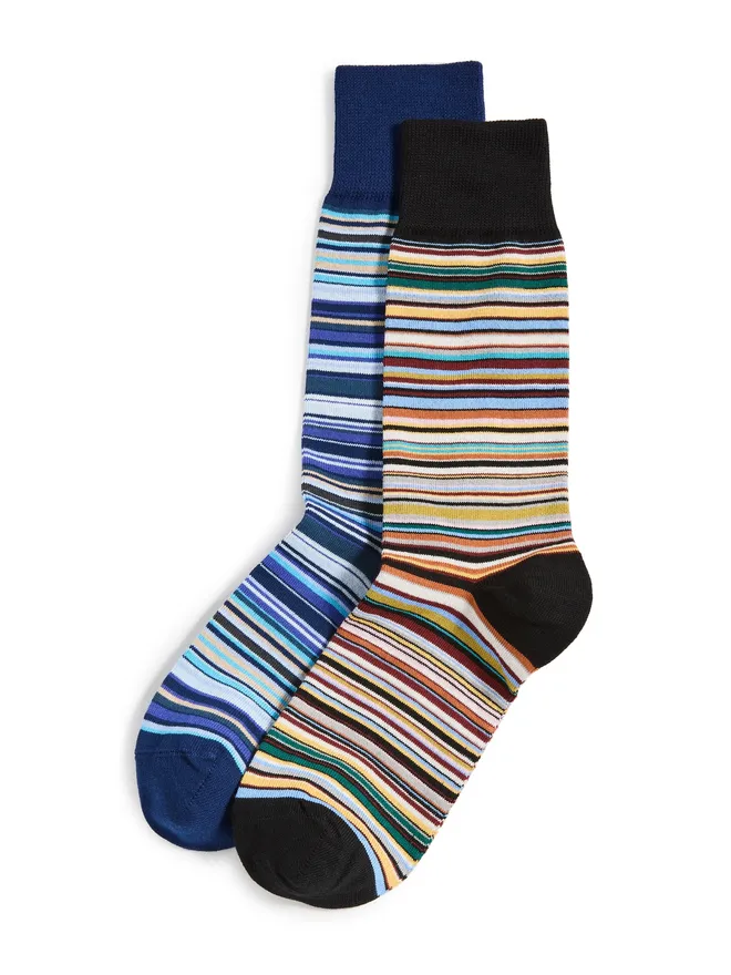 Paul Smith Paul Smith Signature Stripes メンズソックス 2パックの商品画像