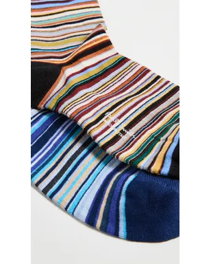 Paul Smith Signature Stripes メンズソックス 2パック - サムネイル3