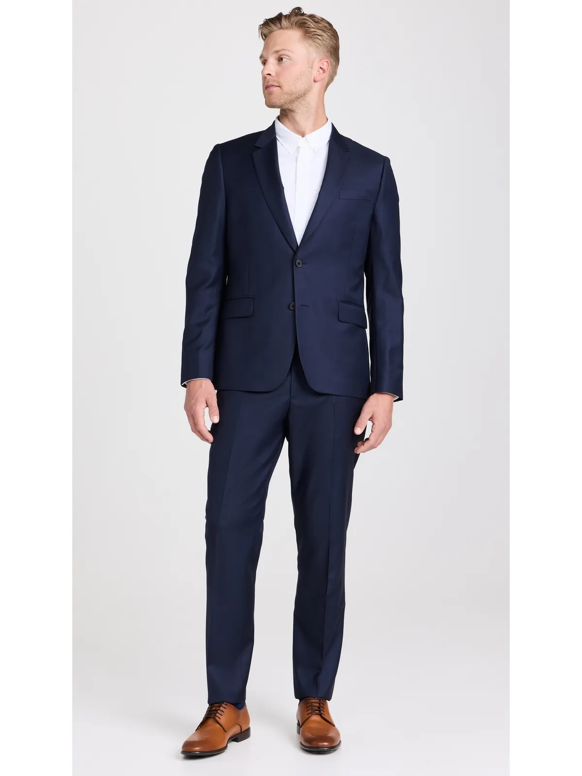 Paul Smith テーラードフィット 2ボタン スーツ ダークネイビー - 画像5
