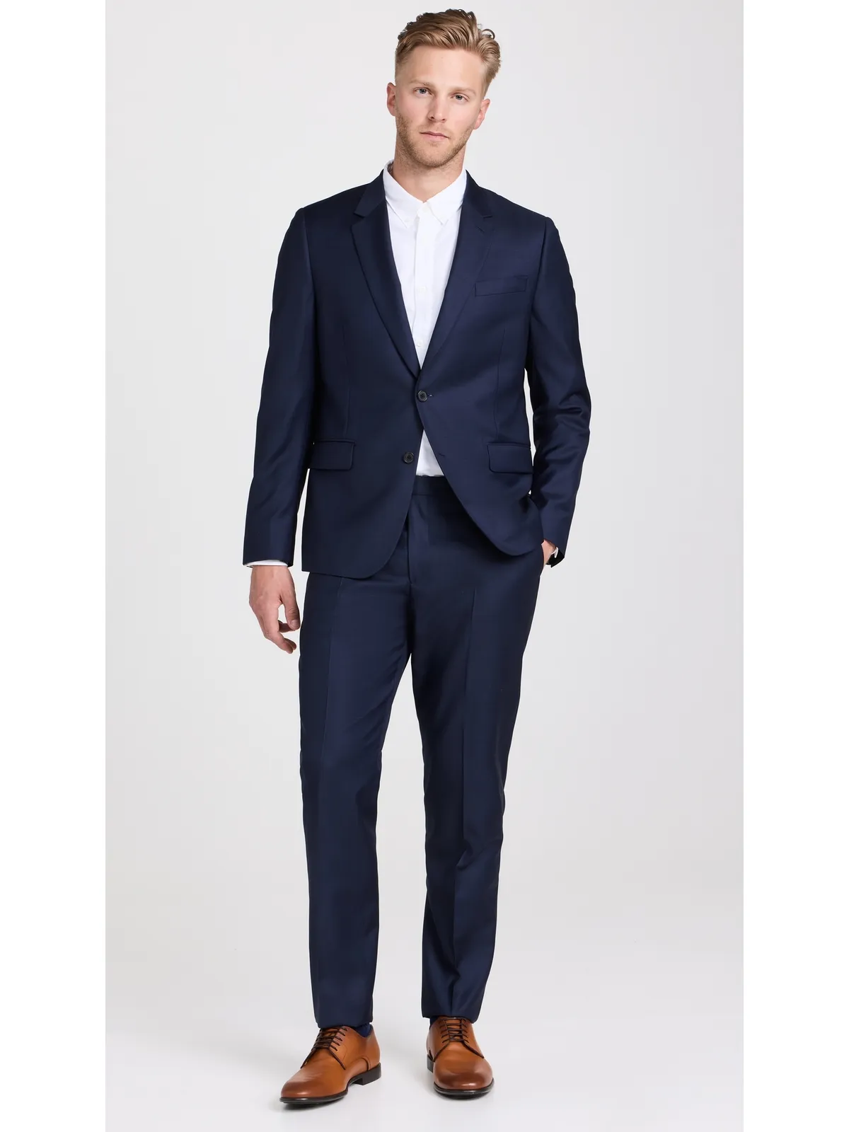 Paul Smith テーラードフィット 2ボタン スーツ ダークネイビー - 画像6