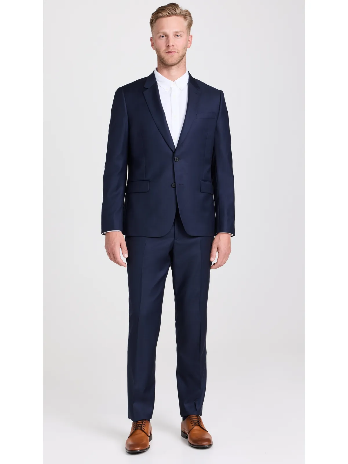 Paul Smith テーラードフィット 2ボタン スーツ ダークネイビー - 画像2