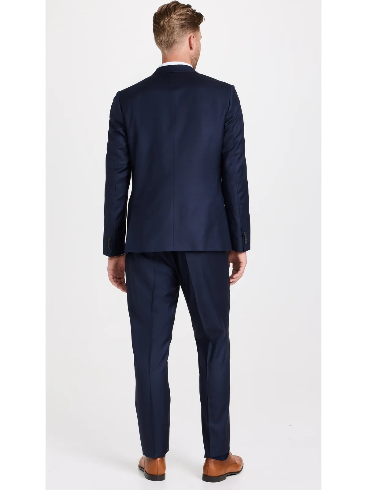 Paul Smith テーラードフィット 2ボタン スーツ ダークネイビー - 画像3