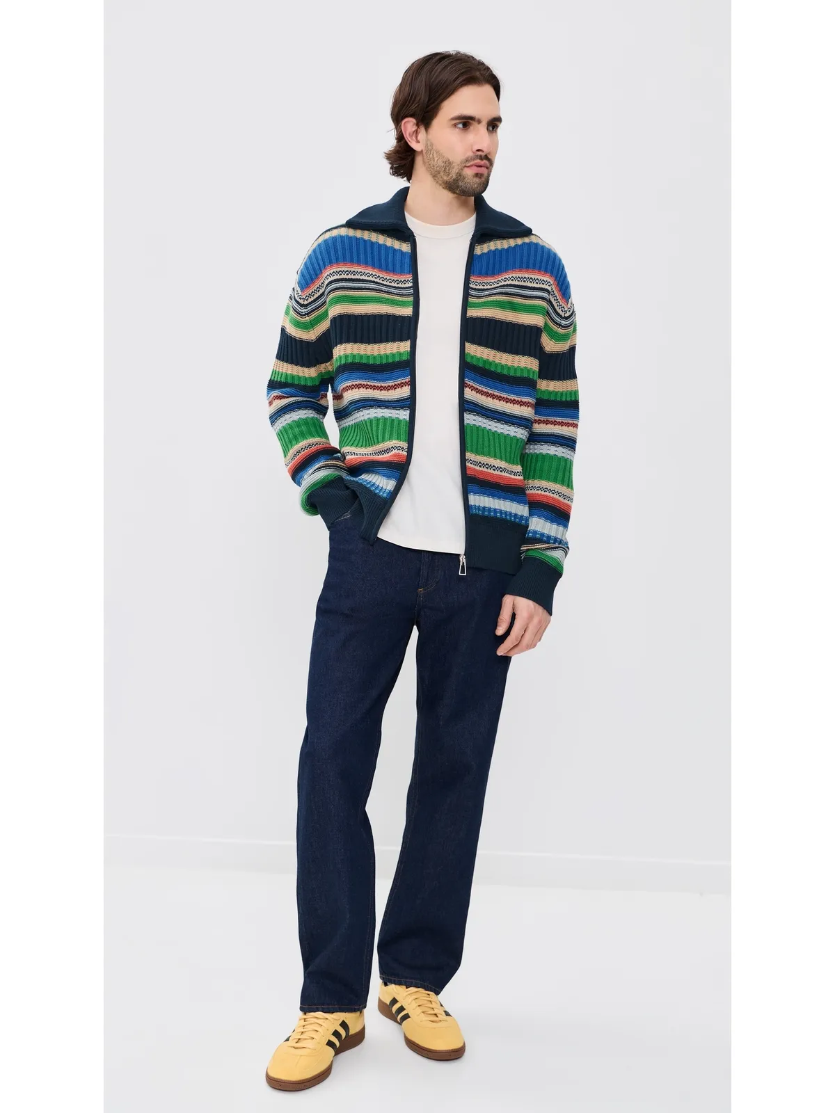 PS Paul Smith メンズ カーディガン ジップフロント マルチカラー - 画像5