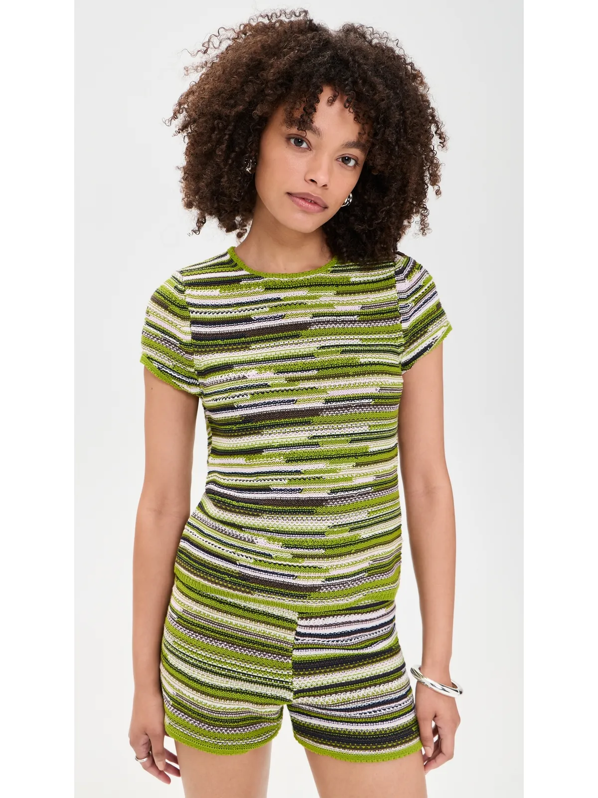 Proenza Schouler White Label ベヤ ニットTシャツ Apple Multi - 画像2