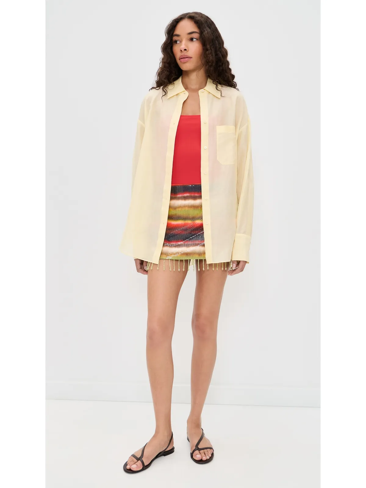 Runaway the Label Martini Sequin Miniskirt Anabell Red - 画像5