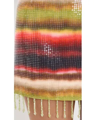 Runaway the Label Martini Sequin Miniskirt Anabell Red - サムネイル6