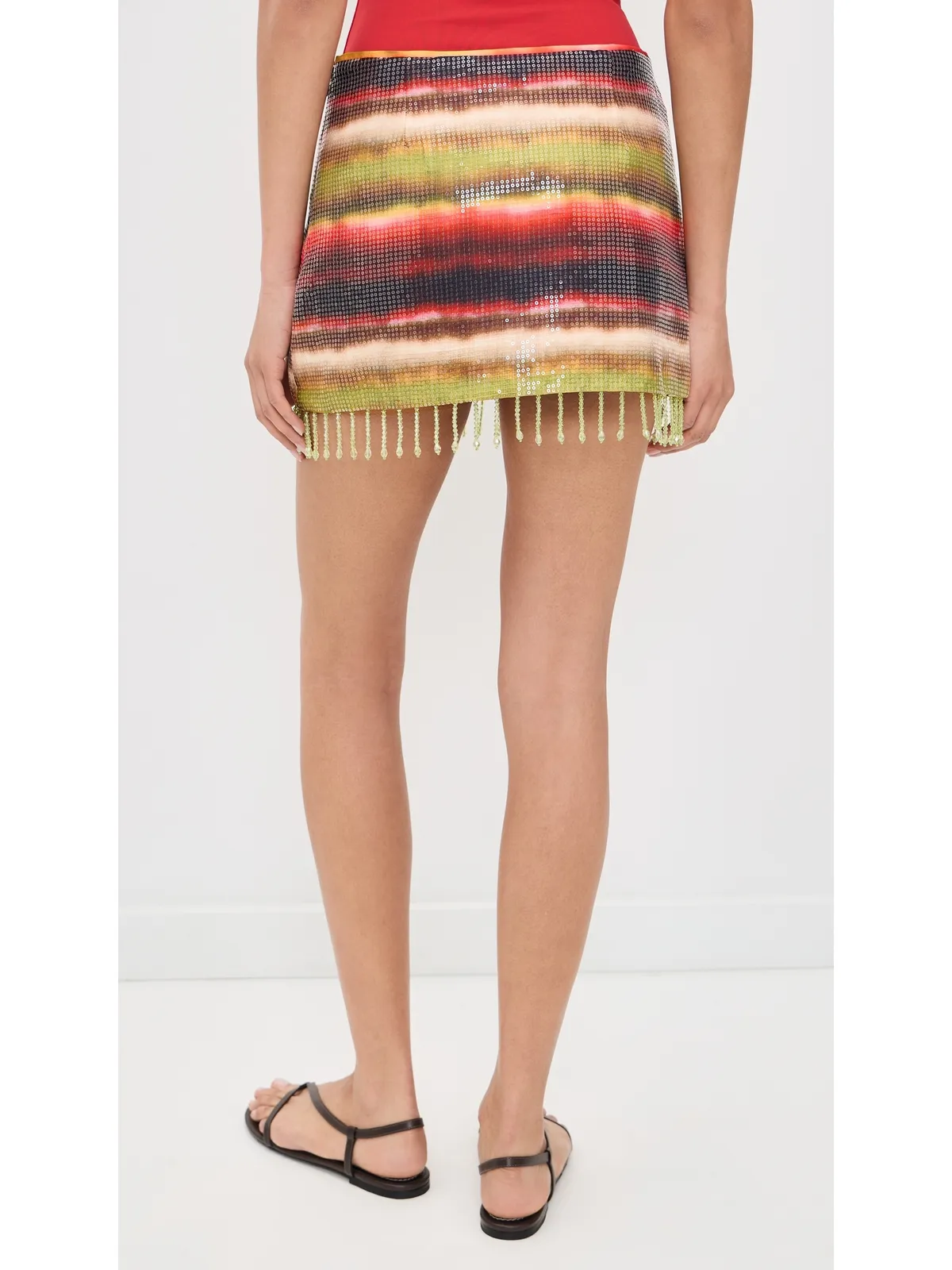 Runaway the Label Martini Sequin Miniskirt Anabell Red - 画像3