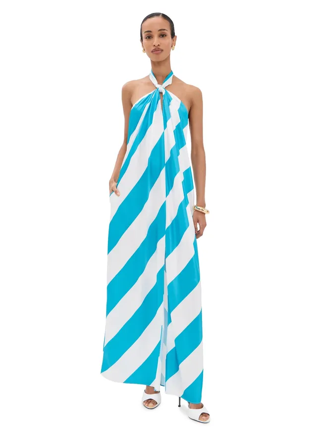 Ronny Kobo Ronny Kobo Chantell Dress Turquoise Ivoryの商品画像