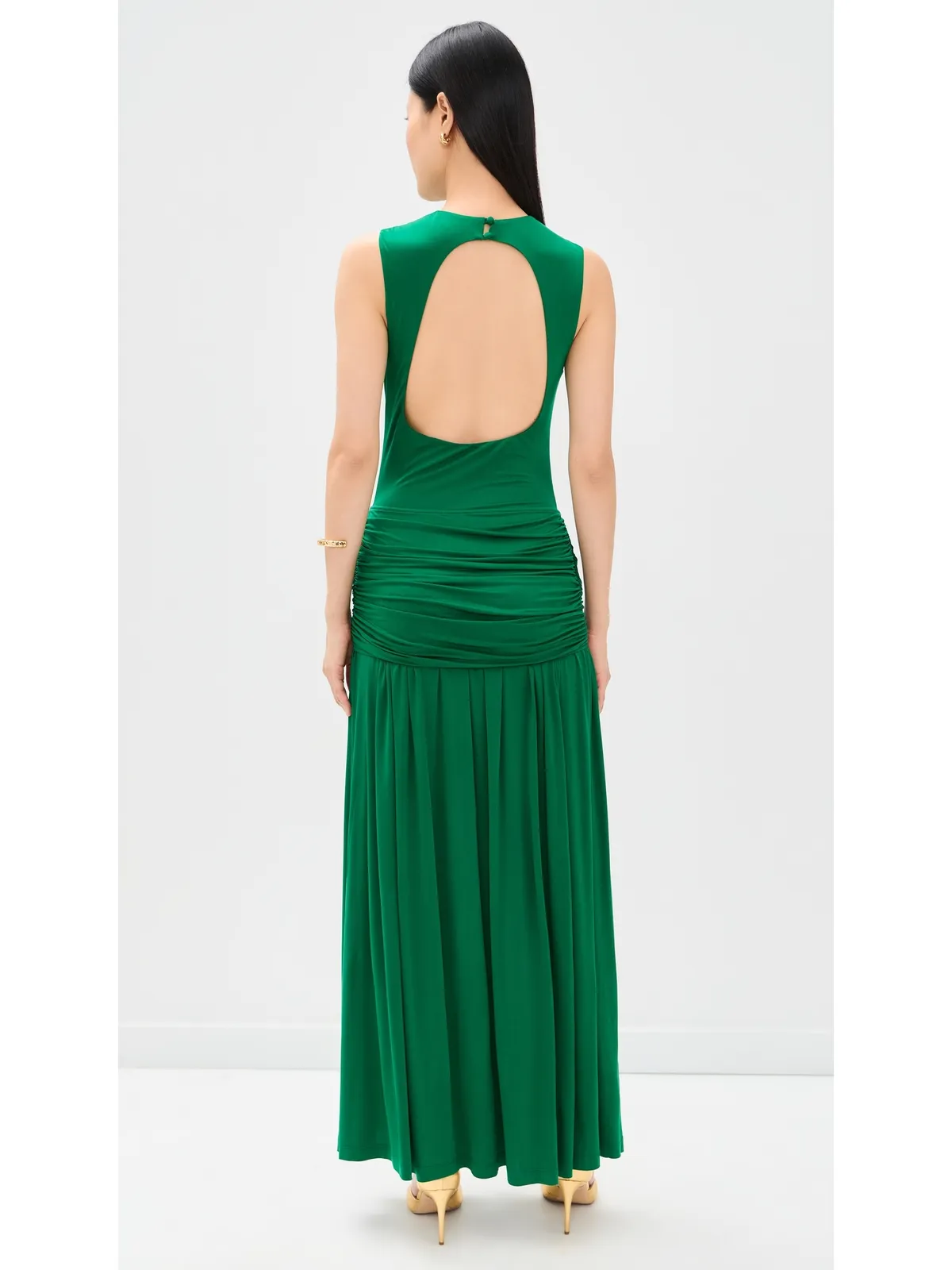 ROAME Ibiza Cupro Dress Emerald - 画像3