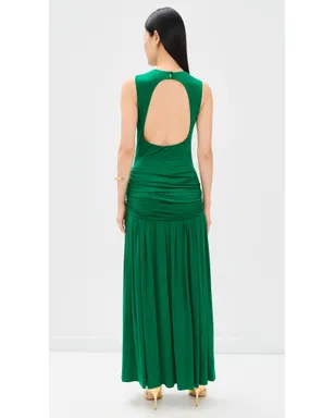ROAME Ibiza Cupro Dress Emerald - サムネイル3