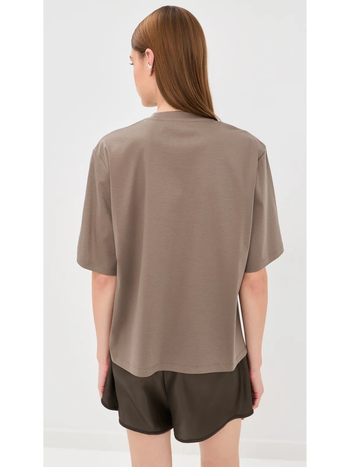 Róhe オーバーサイズ コットンシルクTシャツ トープ - 画像3