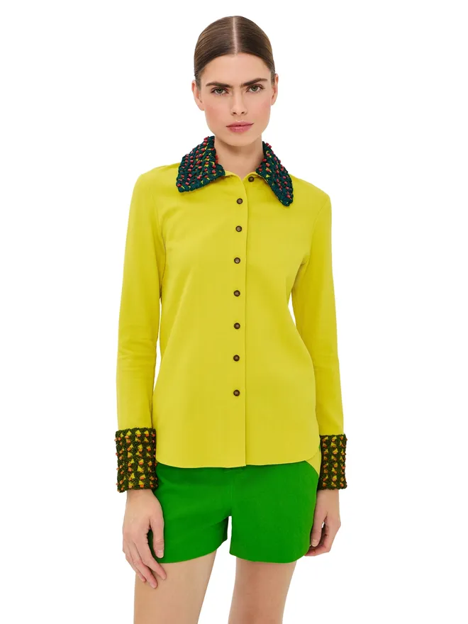 Rosie Assoulin Rosie Assoulin ボタンアップシャツ クロシェ Sun Yellowの商品画像