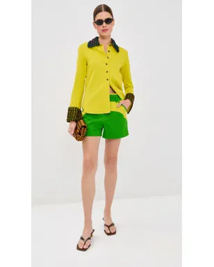 Rosie Assoulin ボタンアップシャツ クロシェ Sun Yellow - サムネイル5
