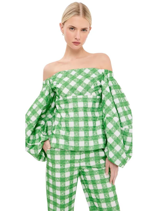 Rosie Assoulin Rosie Assoulin エンパイア バルーントップ グラスグリーンの商品画像