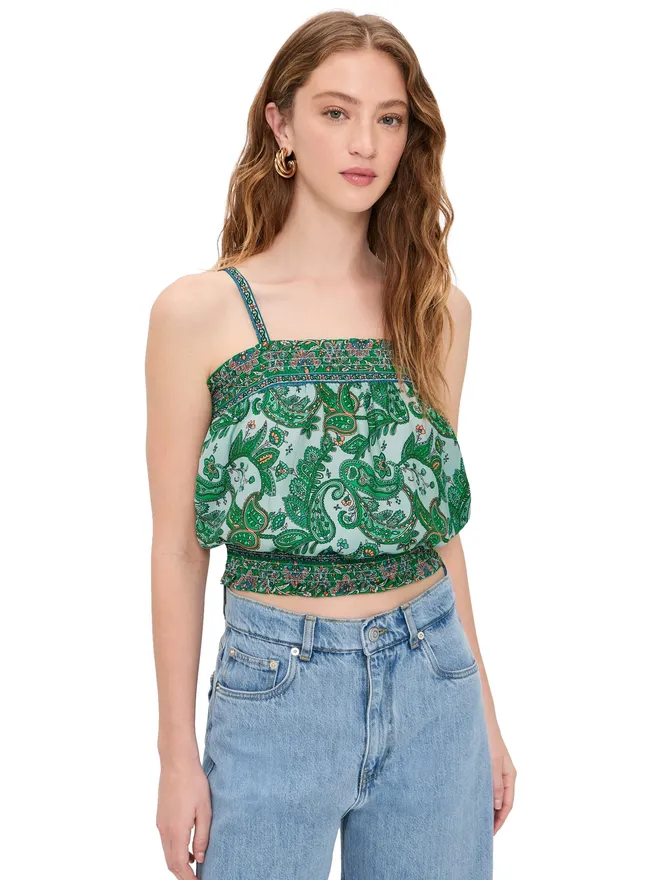Ramy Brook Ramy Brook Miley Top ブライトパームパッチワークの商品画像