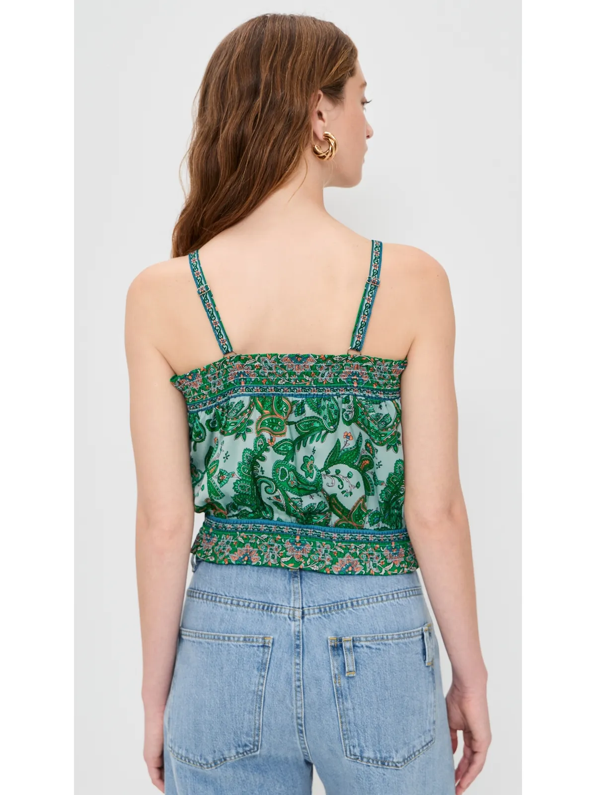 Ramy Brook Miley Top ブライトパームパッチワーク - 画像3
