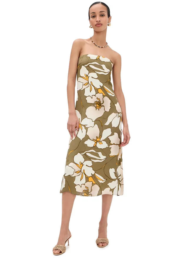 Ramy Brook Ramy Brook Kamilla Strapless Dress Safari Floralの商品画像