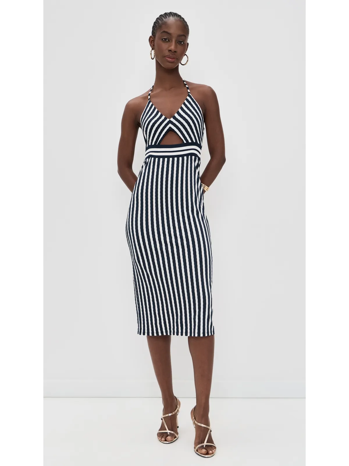 Ramy Brook Stevie Dress ネイビー・ストライプ - 画像5