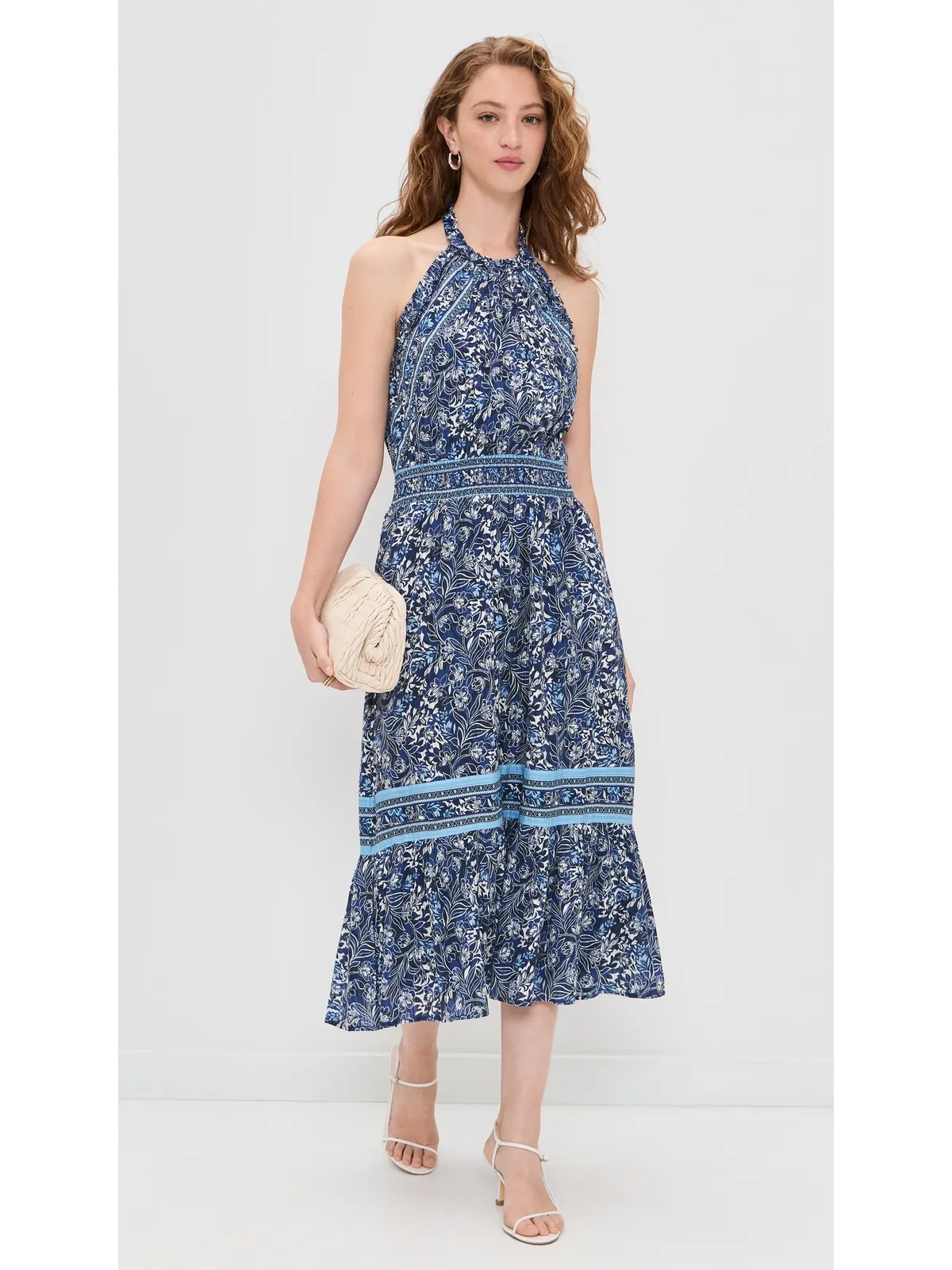 Ramy Brook Printed Delia Dress Navy Floral - 画像5