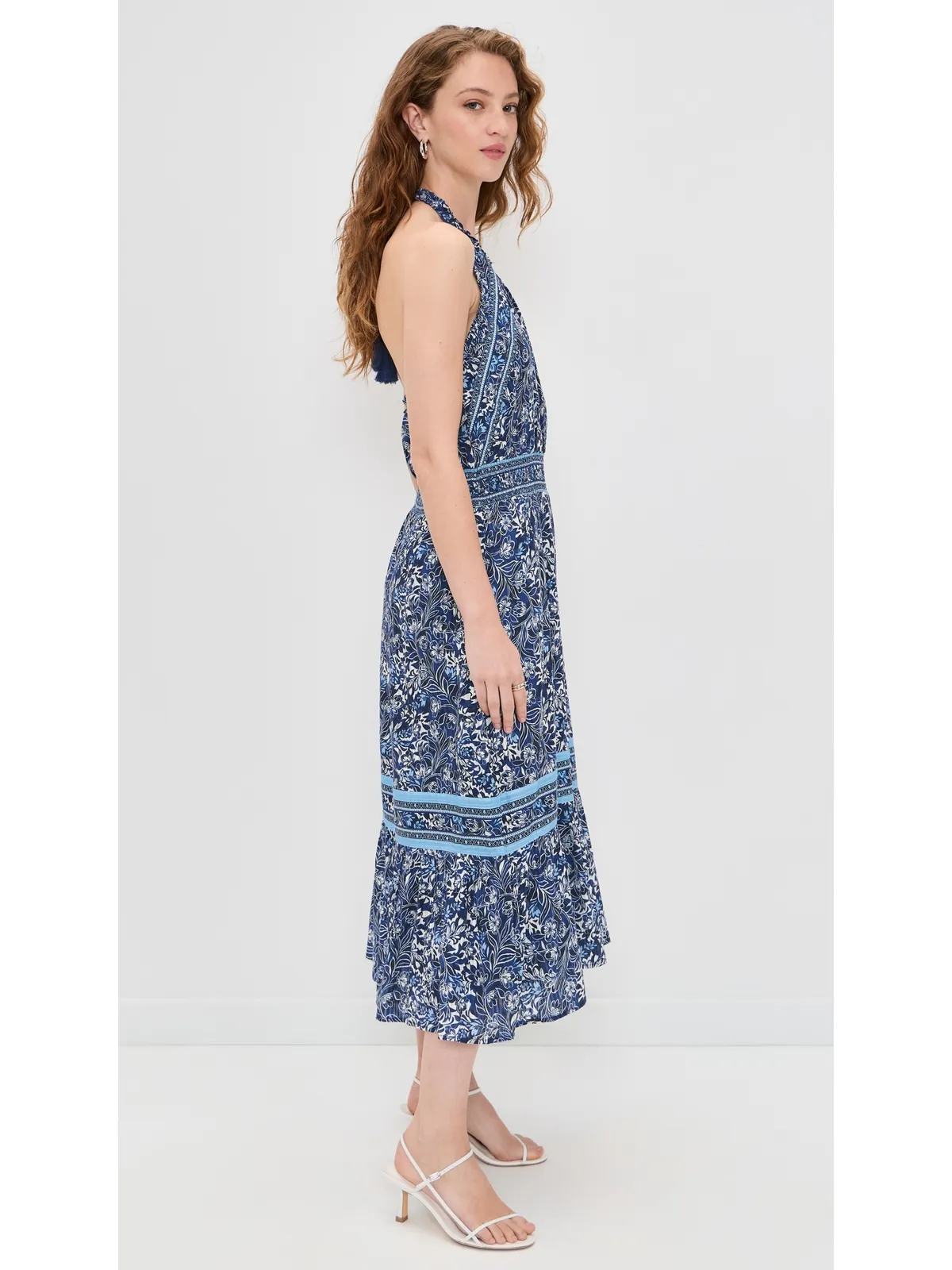 Ramy Brook Printed Delia Dress Navy Floral - 画像4