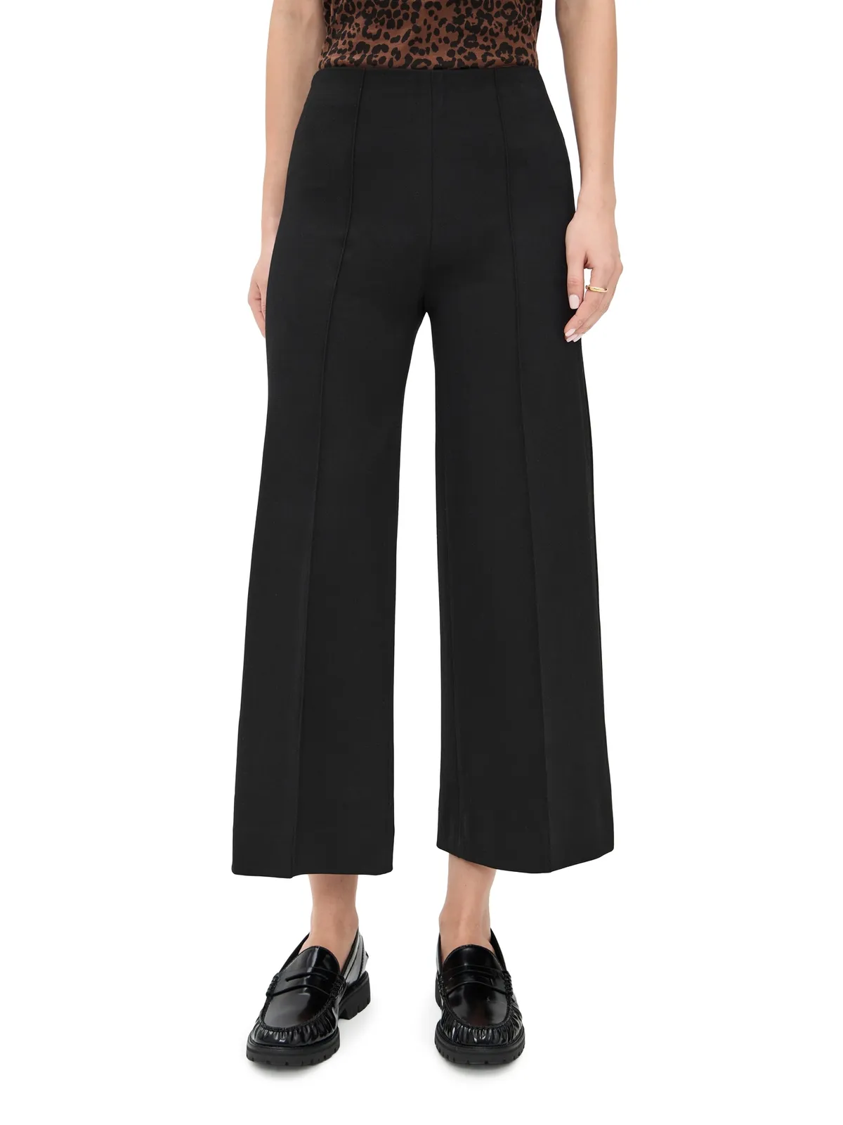 rag & bone イリナ ワイドレッグ キュロットパンツ ブラック - 画像1