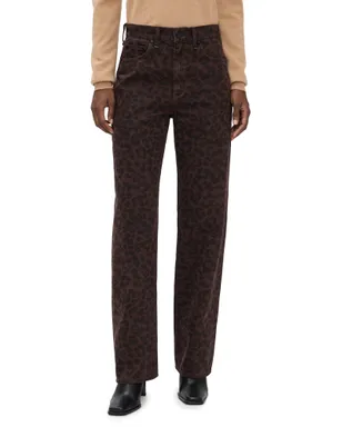 rag & bone Shea Leopard フルリラックスストレートパンツ レオパード柄 - サムネイル1