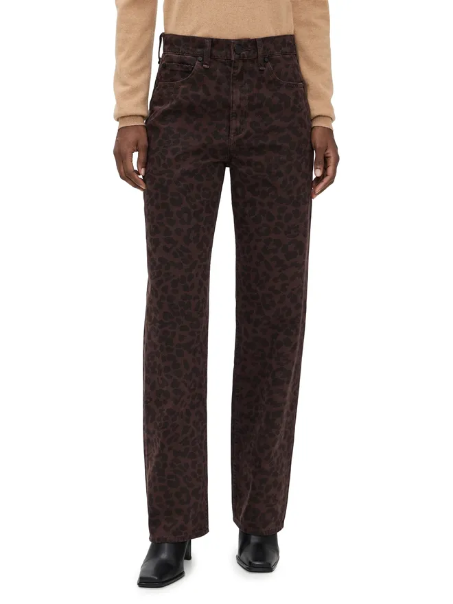 Rag & Bone rag & bone Shea Leopard フルリラックスストレートパンツ レオパード柄の商品画像