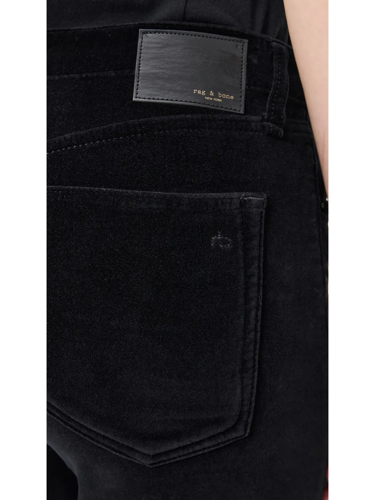 rag & bone Dahlia Velvet フルフレアパンツ ブラックベルベット 25 - 画像6